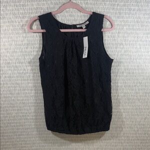 Jennifer and Grace Black Lace Sleeveless Top - NWT